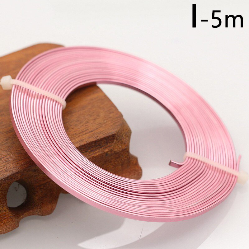 5 Meter 3Mm Platte Anadized Kleur Plated Aluminium Draad Voor Sieraden Maken Armband Craft Diy Accessoires Levert: I