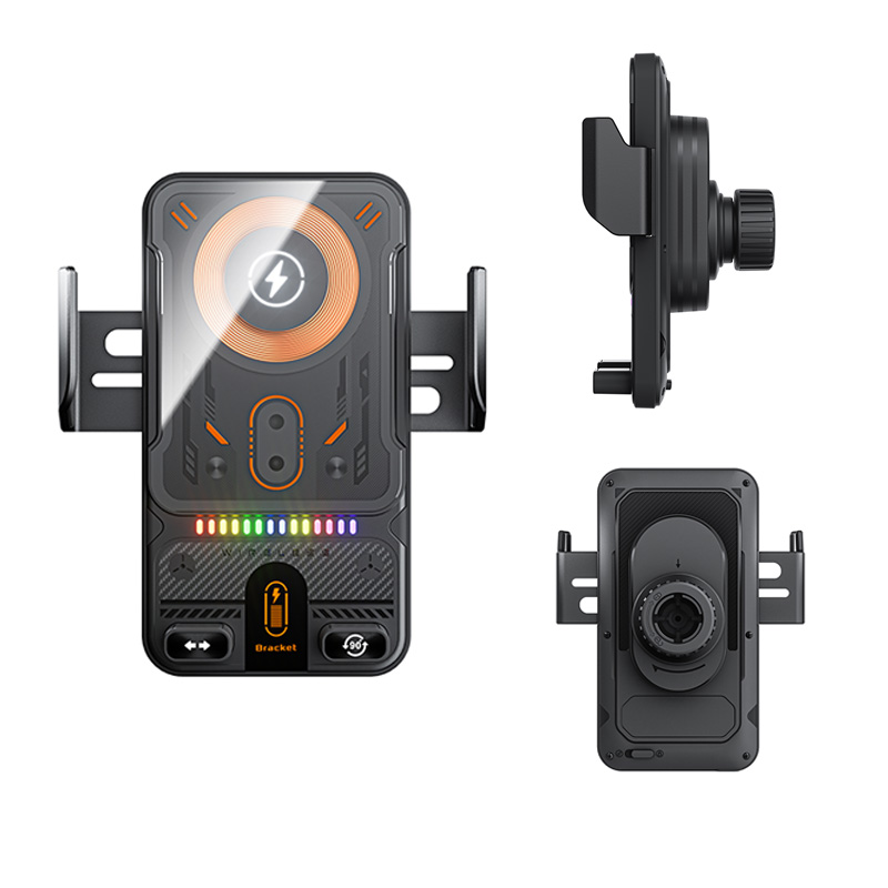Soporte de teléfono inalámbrico para coche de 15W, soporte de teléfono de inducción infrarroja de carga rápida inalámbrica, Universal transparente para iPhone Xiaomi