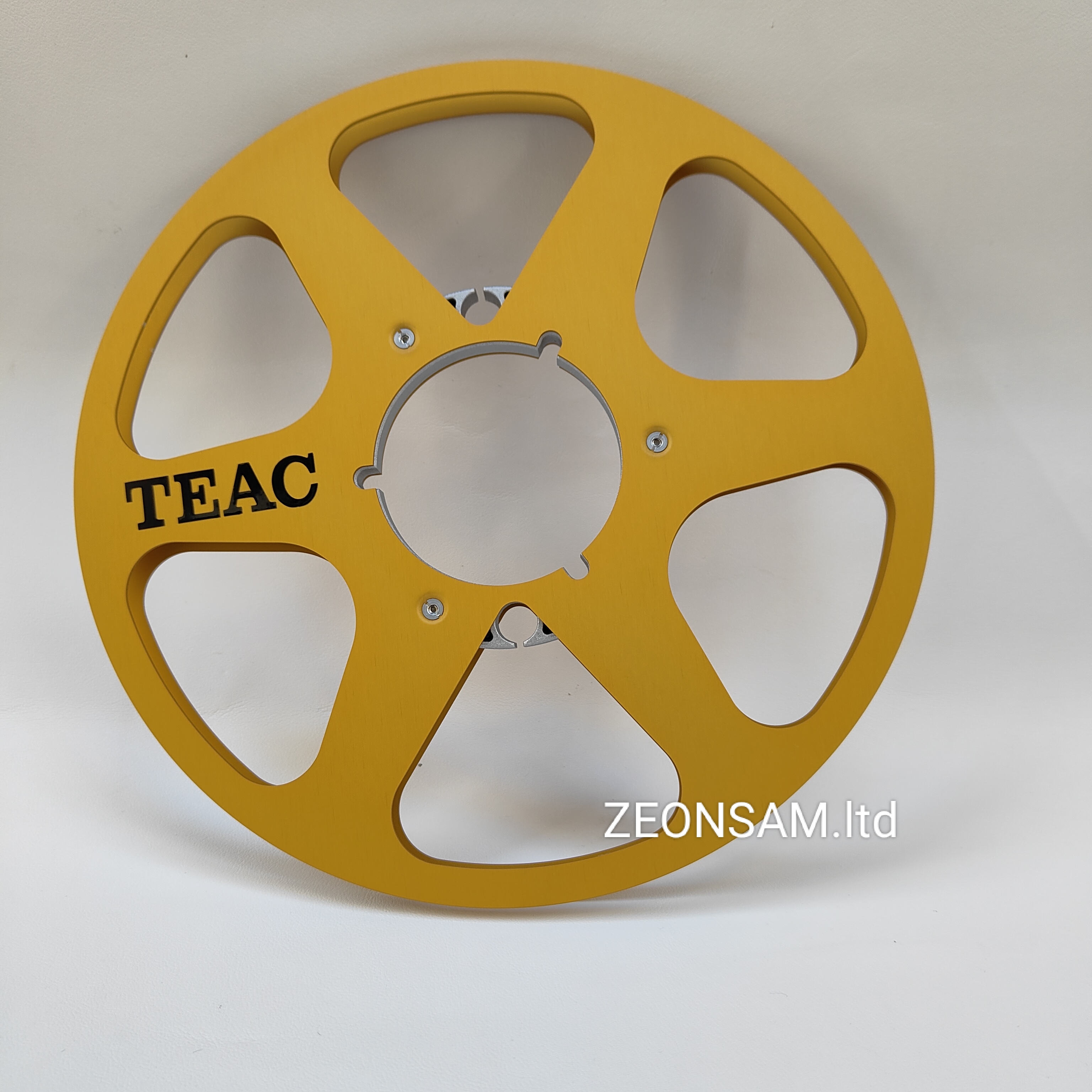 TEAC 10.5" X 1/4" Inch Empty Tape Reel Nab Hub Reel-To-Reel Recorders Accessory Empty Aluminum Disc Opening Machine Parts: Gold