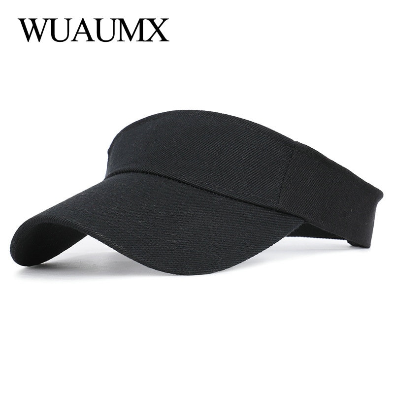 Wuaumx unisex kesä tyhjä silinteri lippalakki miesten naisten juoksu tennis golf visiiri hattu kiinteä snapback lippis 15 väriä