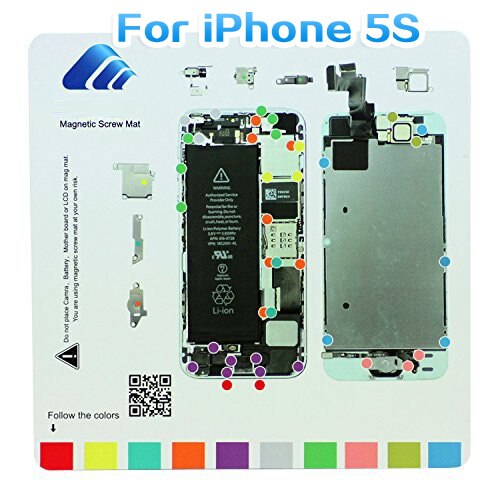 Teléfono móvil para iPhone 5S Kit de guía de estera de tornillo magnético almohadilla de trabajo tornillos imán magnetismo herramientas de reparación de adsorción