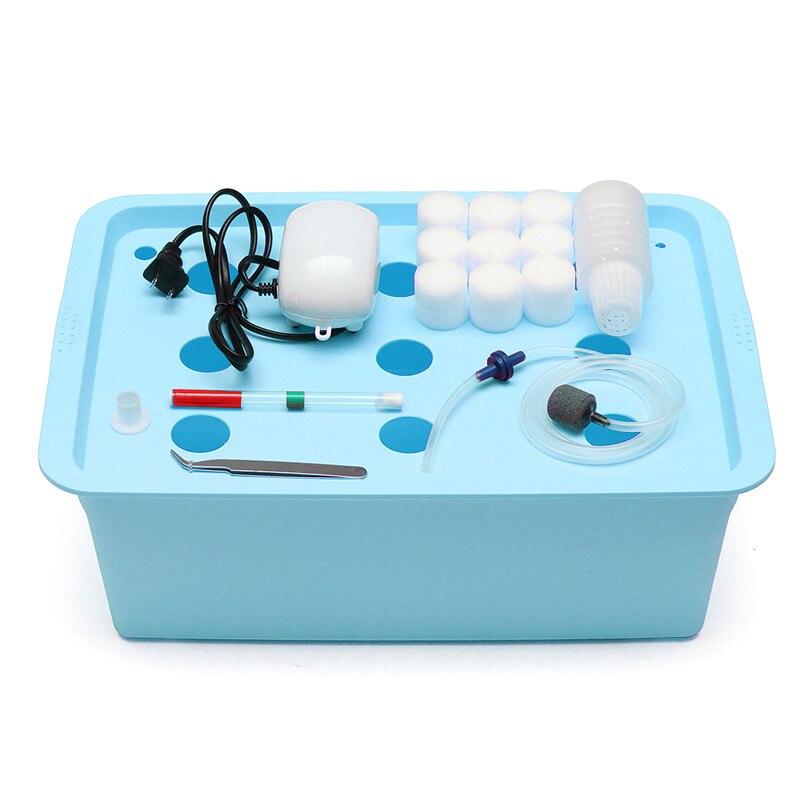 220V 9 Holes Hydroponic System Kit DWC Aerobic Soilless Cultivation Indoor Water Planting Box Planters Nursery Pots