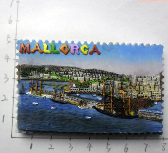 Mallorca Spain Tourism Souvenirs Fridge Magnets Resin Refrigerator Magnetic Message Stickers Home Decor Decoration