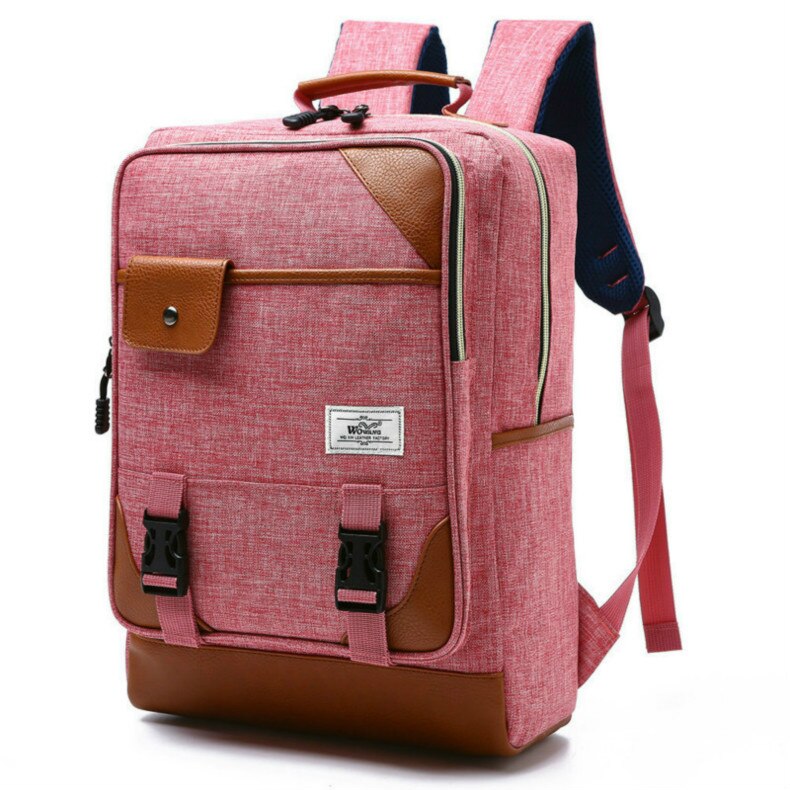 Casual Computer Backpack Light 15.6-inch Laptop Bag Lady Anti-theft Travel Backpack: Red