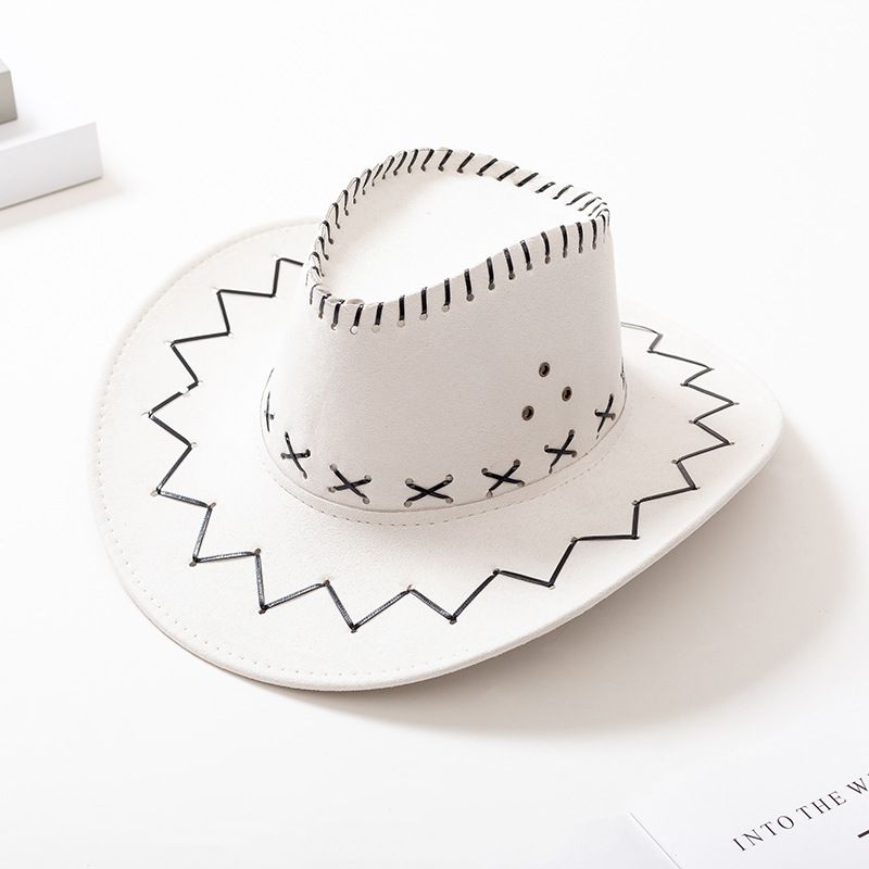 Kinderen Rood Vilt Cowboy Hoed Volwassen Cosplay Buiten Zonnehoed: White-adult