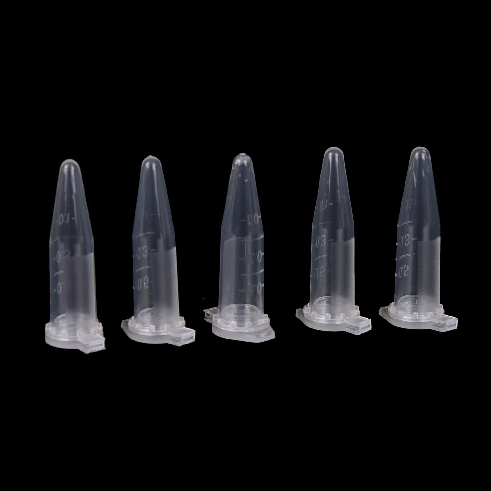 0.5 ML Zentrifuge Phiole schnappen Deckel Container Pro Labor Probe Probe Labor Lieferungen 50Stck klar Mikro Plastik Prüfung Rohr
