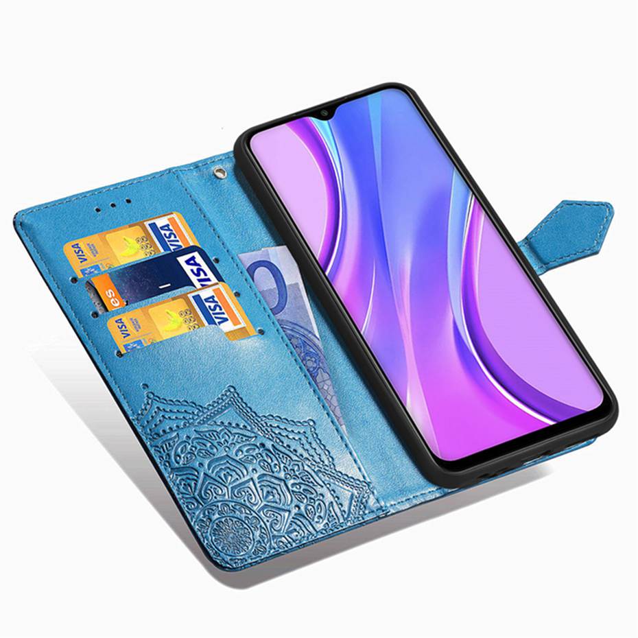 Redmi 9 Case Soft TPU Wallet Flip Cover Phone Case For Xiaomi Redmi 9 Case Leather Phone Case Coque For Xiaomi Redmi 9 Funda