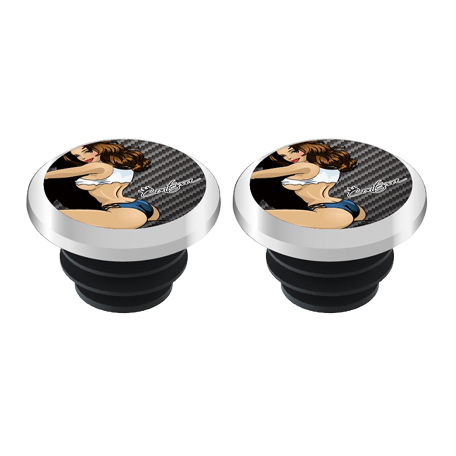 Tapones para manillar de bicicleta, tapas de manillar de aleación de aluminio, tapas para extremos de barra de agarre de bicicleta para bicicletas de carretera y montaña: C