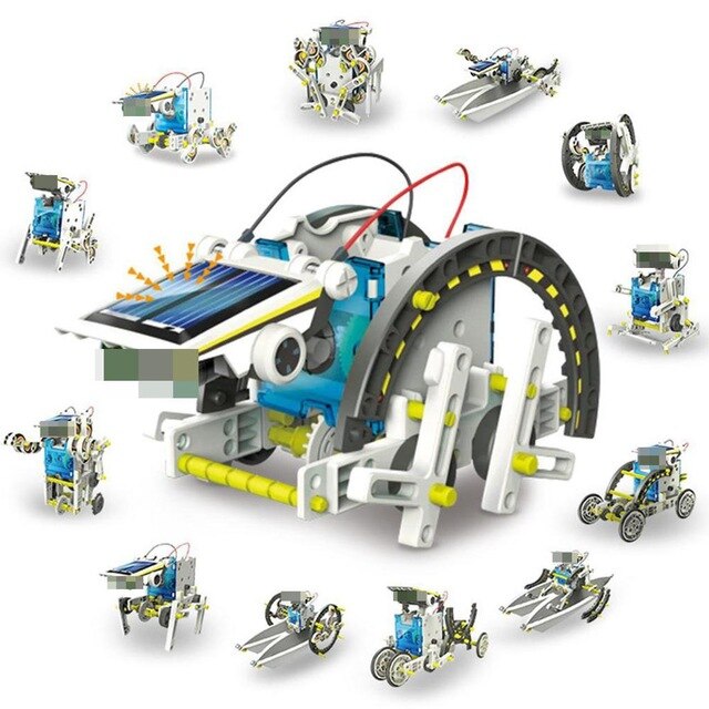 13 In 1 Solar Powers Robot Diy Kit Speelgoed Educatief Wetenschap Experiment Technologie Speelgoed Voor Jongens En Meisjes Gratis Sticker stem Speelgoed: Opp Bag