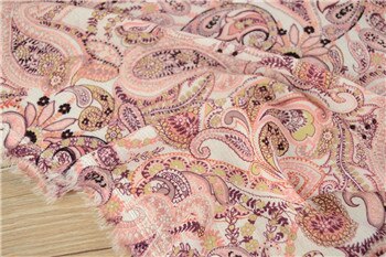 Classic paisley pattern western style chiffon fabric soft draping micro elastic dress shirt fabric