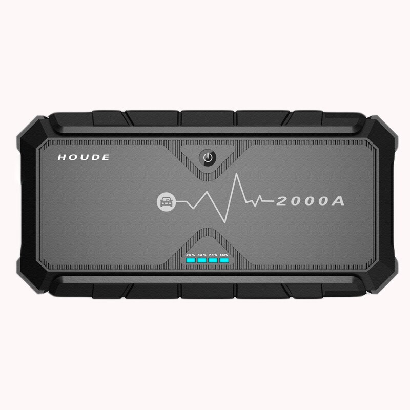 2000A Peak 12V Portable Car Lithium Jump Starter Battery Booster Phone Charger Power Pack with Intelligent Jumper Cables