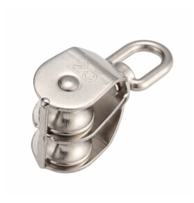1pcs M15/M20/M25/M32/M50 fishing net Double pulleyPoly Rope Hoist Pulley Wheel Block and Tackle Puller Lift Tools: M25