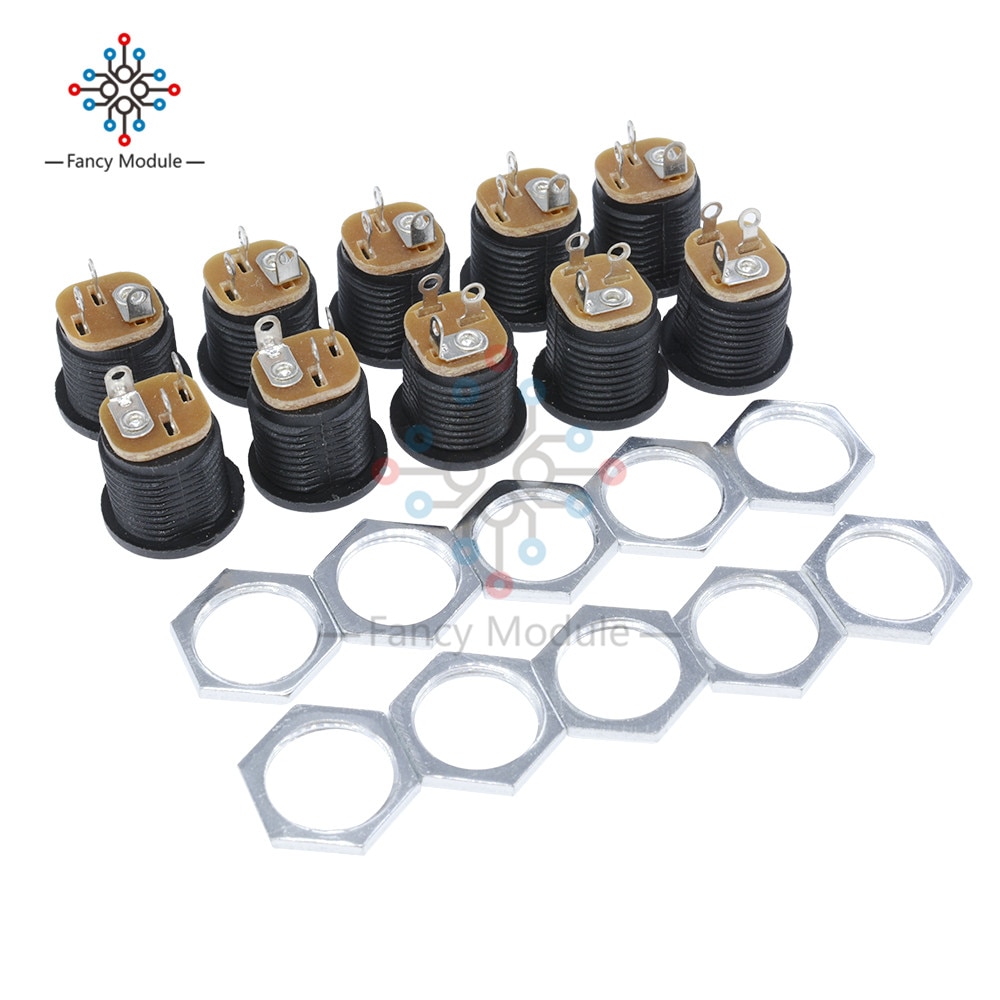 10 Pair 12 V 3 A Power Plug Male Jack Connector & Female Socket Panel DC Power Connector Power Supply Jack Socket