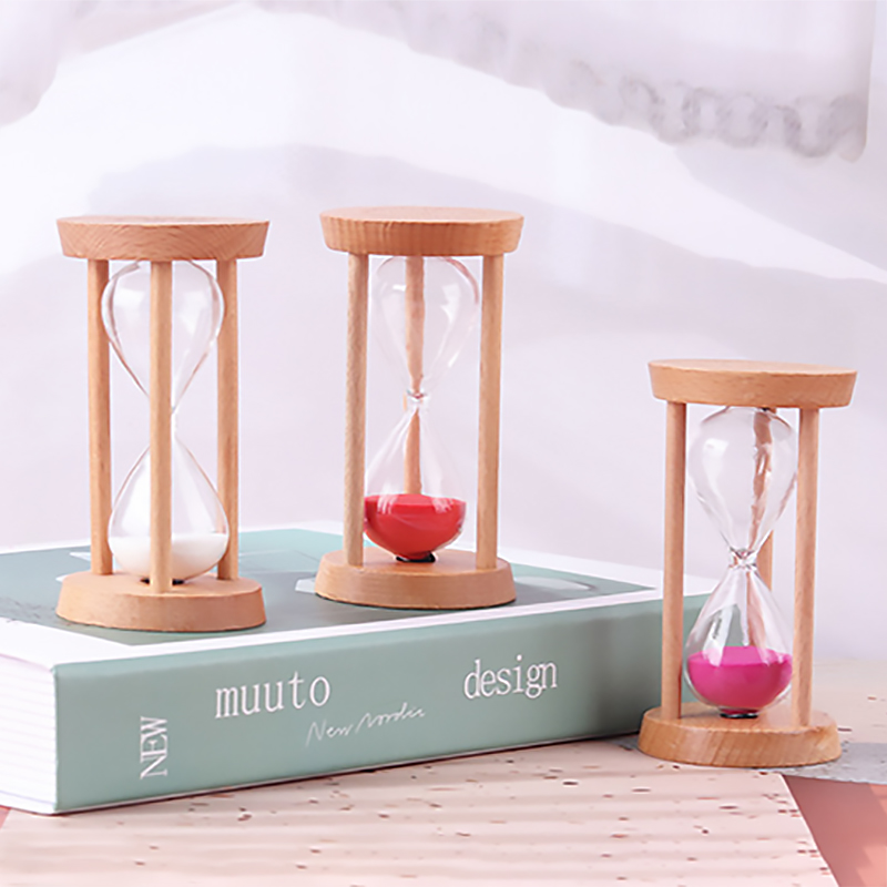 3/5 Min Houten Zandloper Desktop Decoratie Zand Klok Creatieve Timer Kid Game Douche Timer Moderne Woninginrichting 1pcs