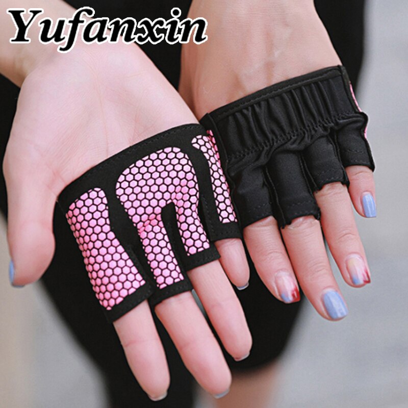 Fitness Gloves Non-Slip Yoga Exercise Half Finger Women gym weightlifting gloves bodybuilding training breathable