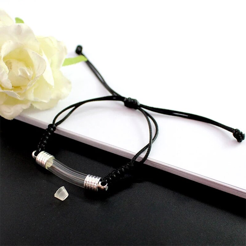 1/2 Stuks Glazen Flacon Hanger Armband Schrijven Naam Wirte Op Rijst Sieraden Charm Armbanden Voor Vrouwen