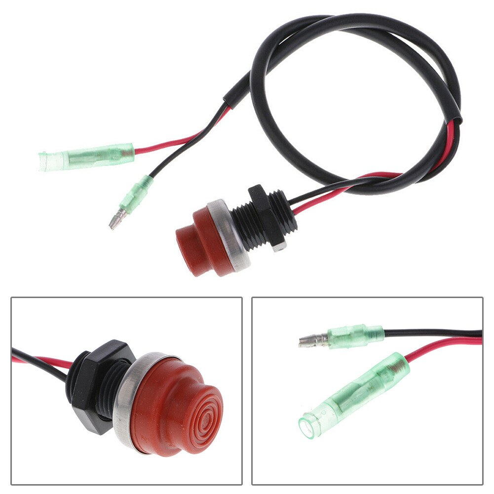 Tether Outboard Engine Motorcycle Kill Stop Switch Cut Off Boat Dirt Push Button Boat Marine Yacht Engine Start Stop Switch