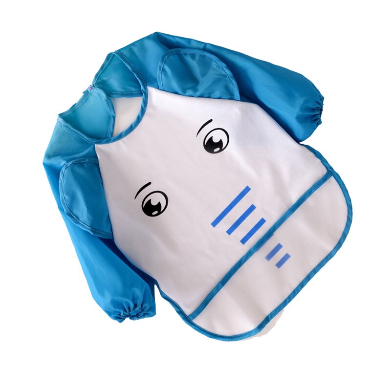 Babadores do bebê do tigre dos desenhos animados à prova dwaterproof água com a luva longa que alimenta o avental plástico do bebê do babador para as crianças comem a placa de peito