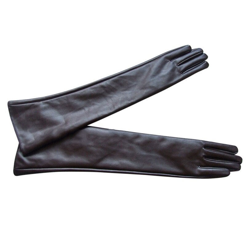 Panie kobiety Opera Party Over Elbow Glove PU skórzane długie rękawiczki