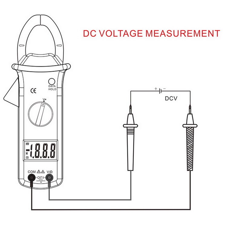ABS DT200 Multifunctional Handheld Digital Multimeter Digital Multimeter Large Screen Digital Voltage Clamp Meter