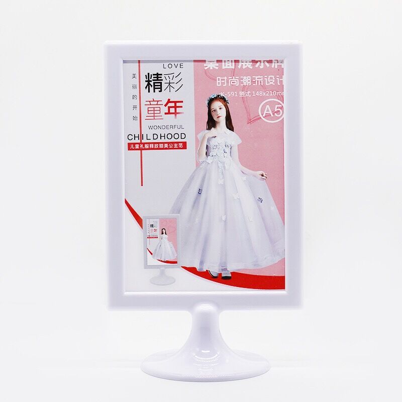 A4 Anti-broken Plastic Desktop Product Price Sign Card Holder Poster Display Stand Photo Picture Frame Stand