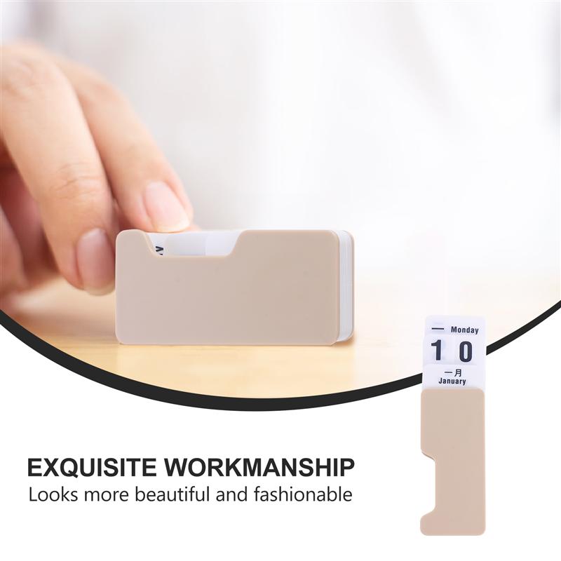 Plastic Desktop Calendar Manual Adjustable Perpetual Calendar