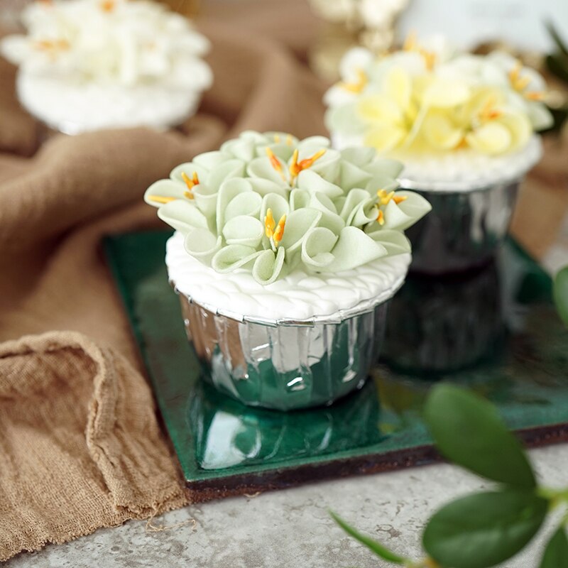 2 unids/lote de cupcakes de cerezo en flor de imitación
