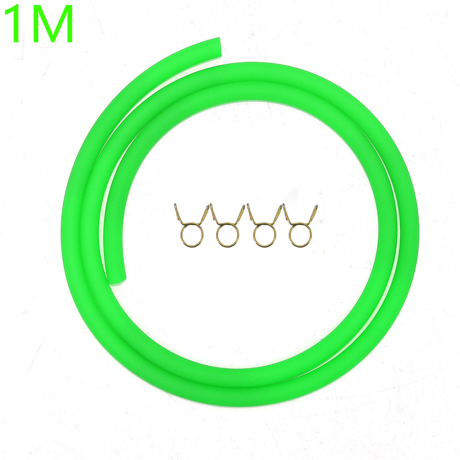 Tubes pour huile de carburant, 3 mètres, 5M, 10M, jaune, vert, rouge, bleu, pour moto, dirt bike, pit bike, ATV, monkey bike, motocross, scooter: 1M GREEN