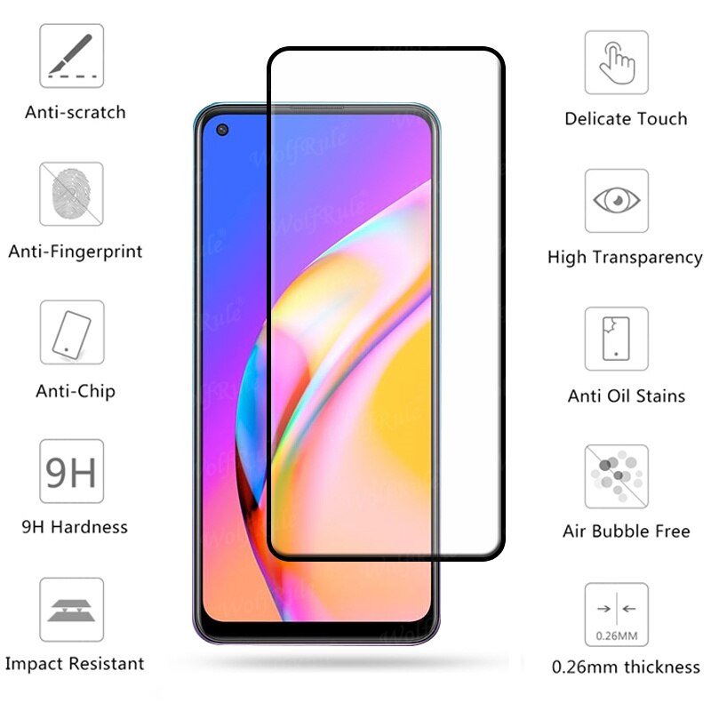 Full Cover Glass For OPPO A94 5G Glass For OPPO A94 5G Tempered Glass HD Protective Screen Protector For OPPO A94 5G Lens Glass