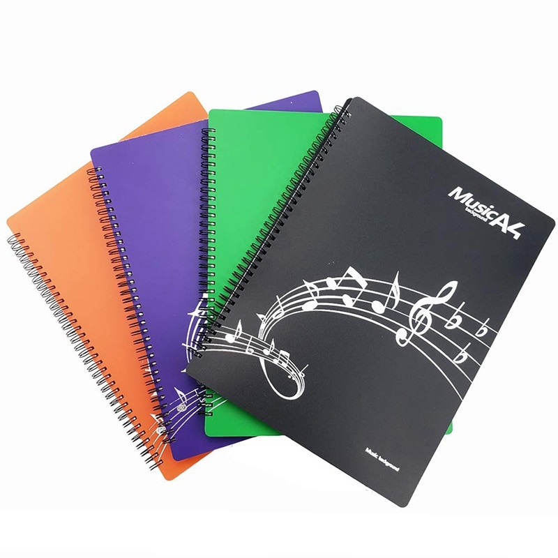 Music Score Folder Band Folder Musician Folder Writing Spiral Mounted American Letter A4 Size 20 Sleeve 40 Pages