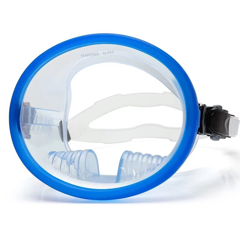 TaoBo Snorkeling Mask Snorkel Tube Set Diving Mask Underwater Scuba Swimming Glasses HD Non-polarized Diving Goggles Swimming: Through Blue