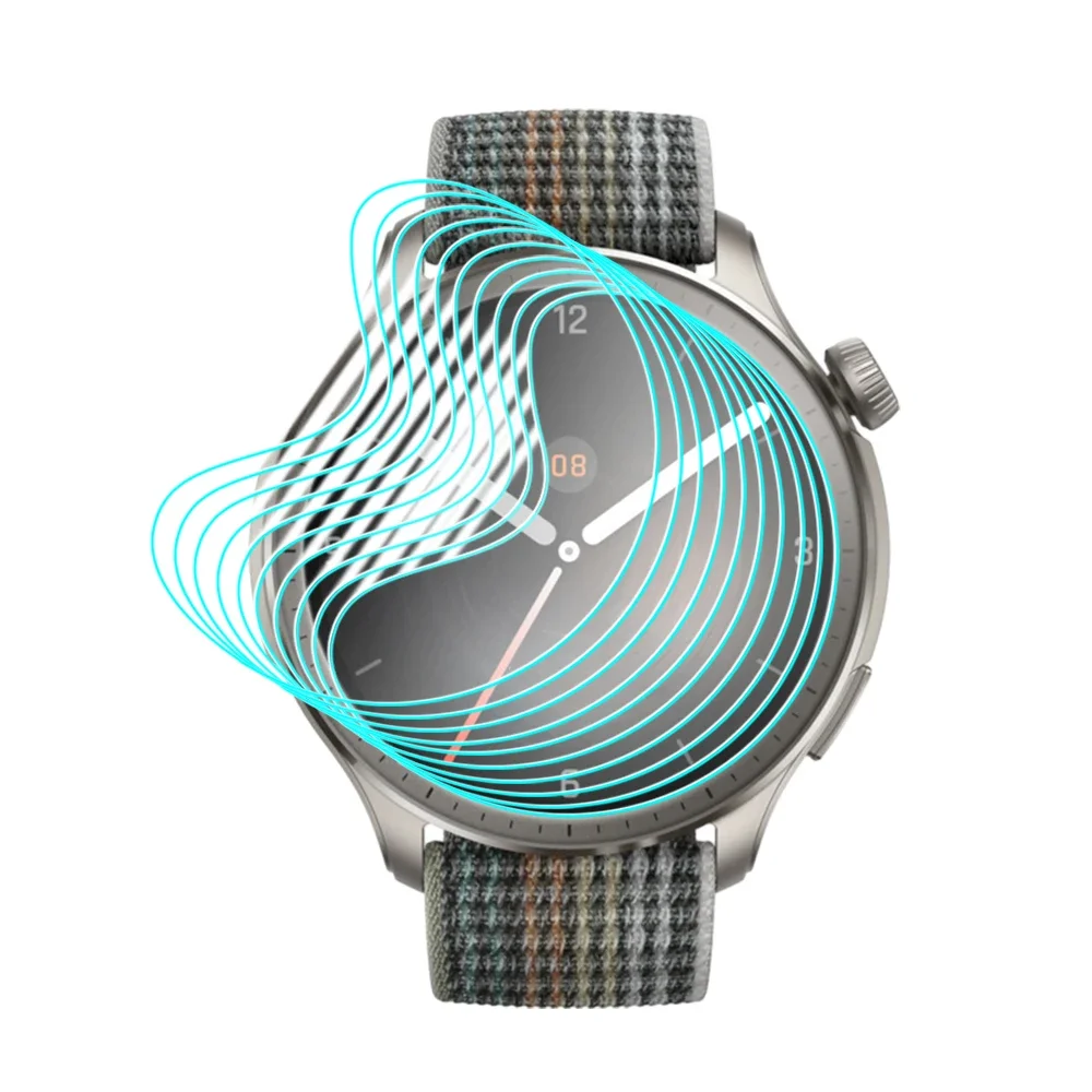 Doorzichtige Anti-Kras Beschermende Film Voor Amazfit Balans Hydrogel Film Voor Amazfit Balans Smartwatch Screenprotector Accessoires: 橄榄绿