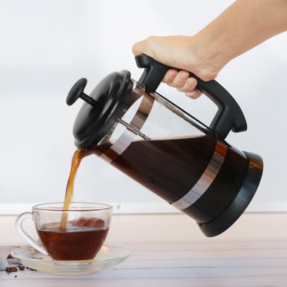 1000Ml Rvs Franse Pers Pot Koffiekan Koffie Cup Borosilicaatglas Koffie Filter Thee Maker Geurende Kruidenthee