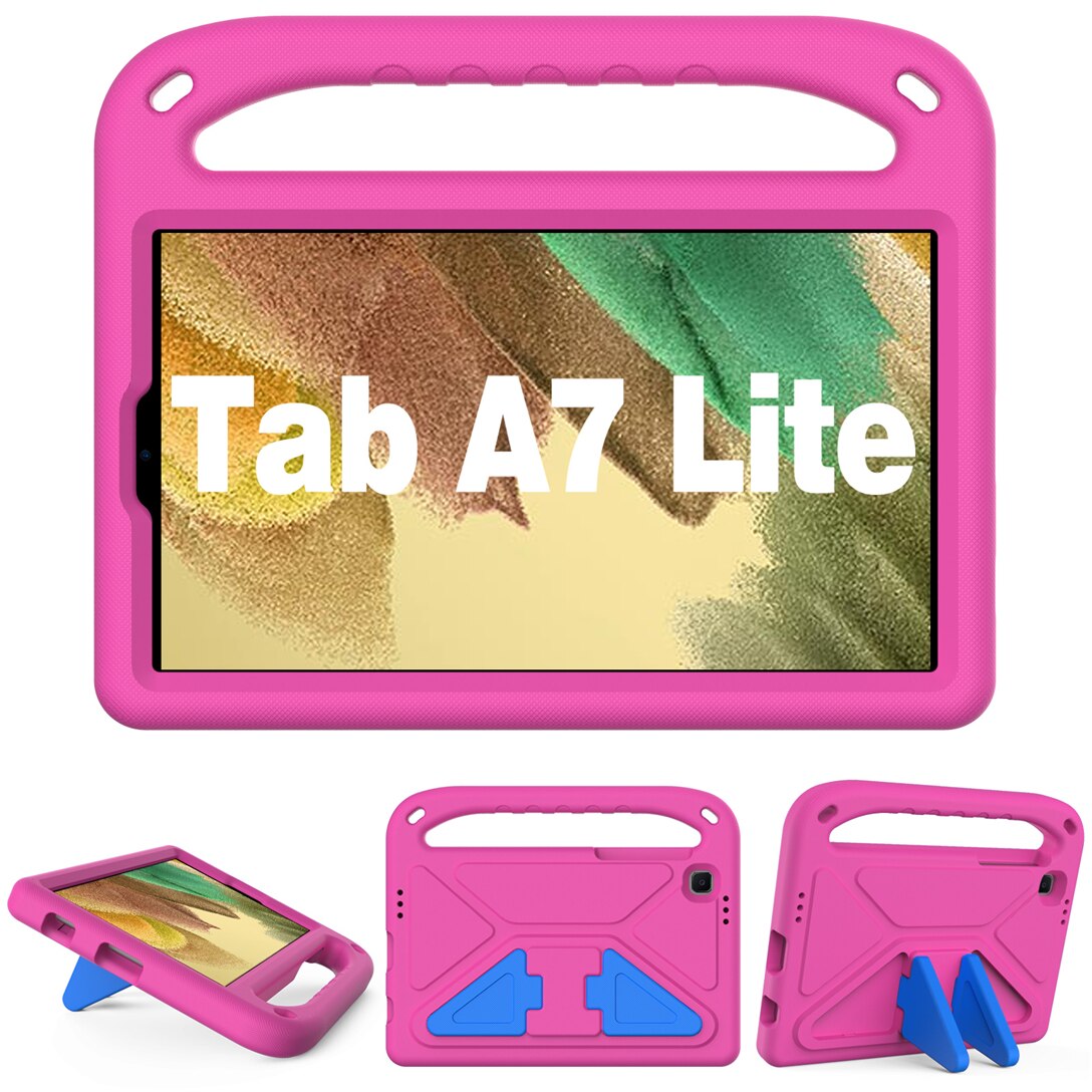 Voor Samsung Galaxy Tab A7 Lite Case Eva Tablet Stand Cover Case Voor Galaxy Tab A7 Lite SM-T220 SM-T225 8.7 inch Kids Case: ROSE