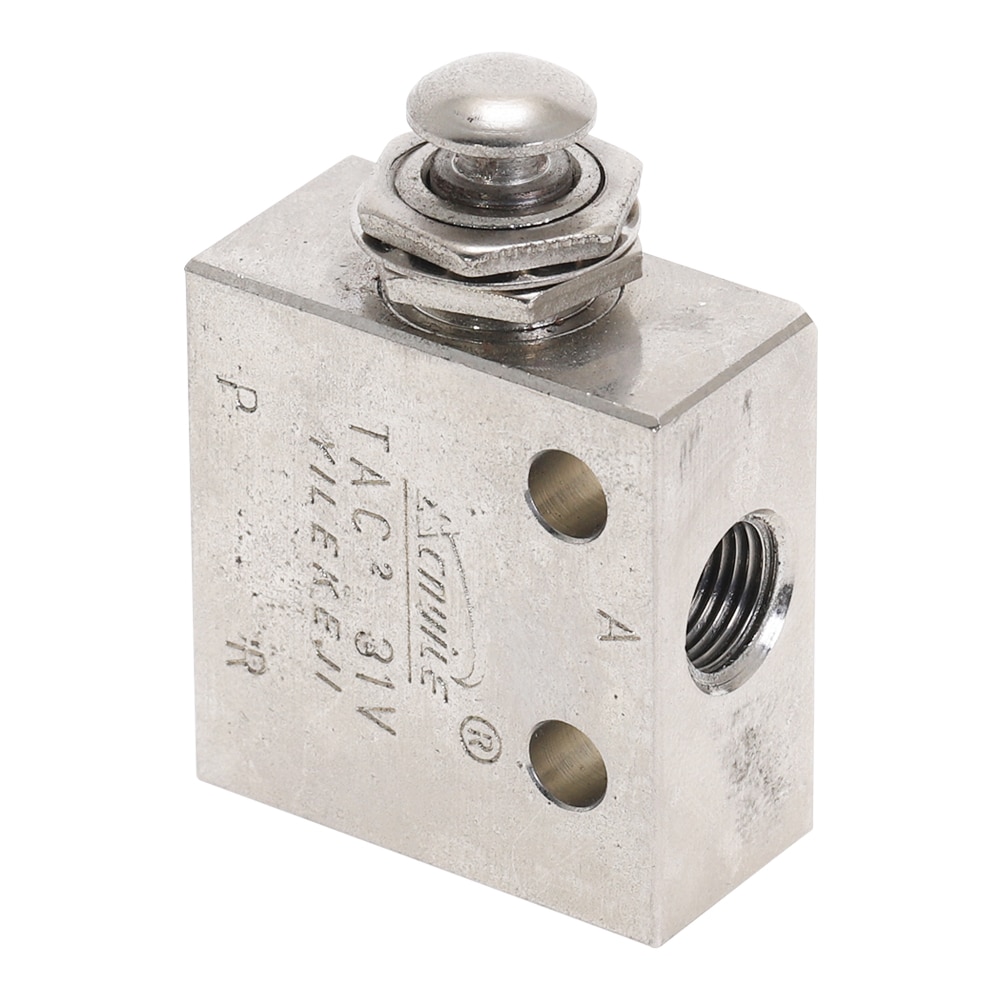 Mechanical Valve TAC2-31V Exhaust valve 2 Position 3 Way Air Pneumatic valve switch 1/8" Female Thread Push Button Switch Valve