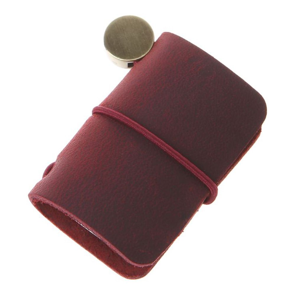 Portable Handmade Cover Insert Brochure Pocket Diary Book School Journal Booklet Notebook Leather Travel Book Mini Notebook: Light Grey