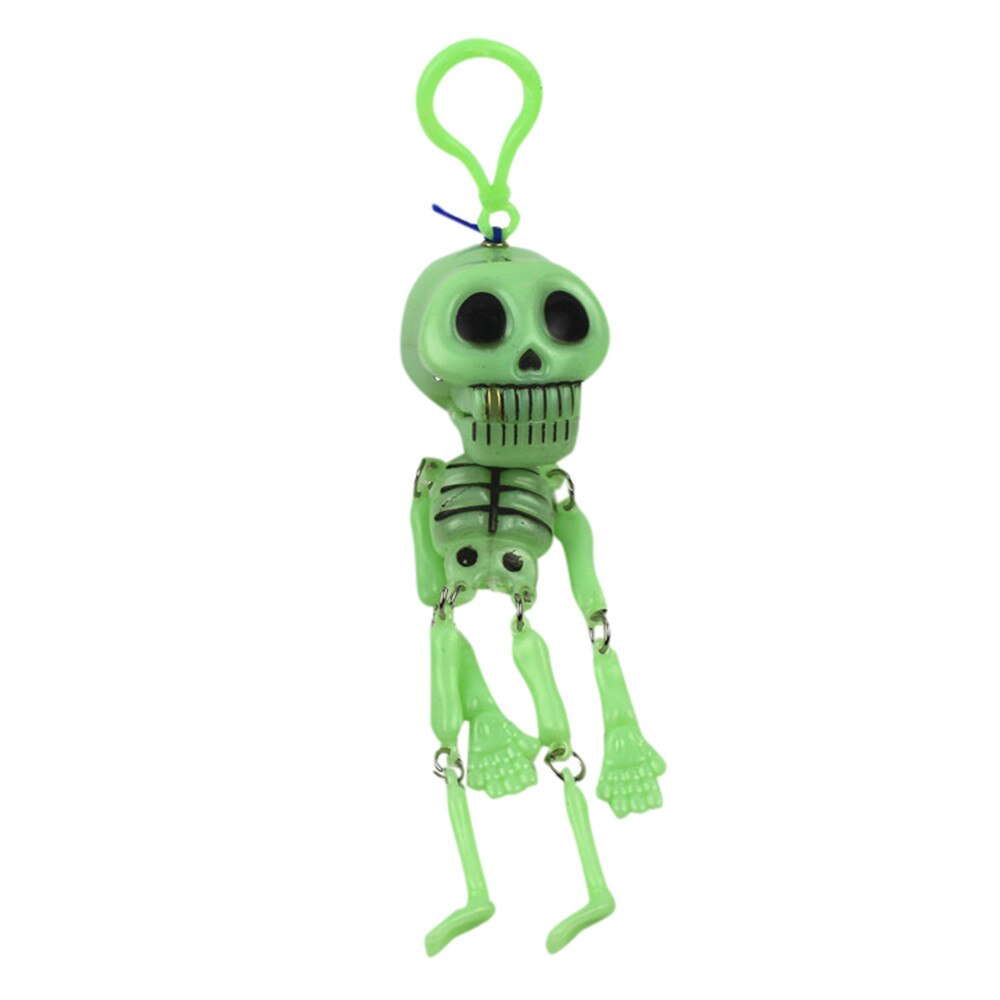 OTOKY Kinderspeelgoed Zal De nachtlampje Kleine Skelet Plank Sleutelhanger Pull Ghost Sleutelhanger sleutelhanger