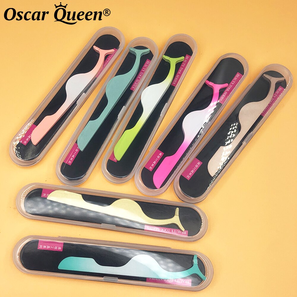 Wimpers Pincet Professionele 10/20/30 Pcs Mink Wimpers Pincet Rvs Makeup Tools Tweezer Case