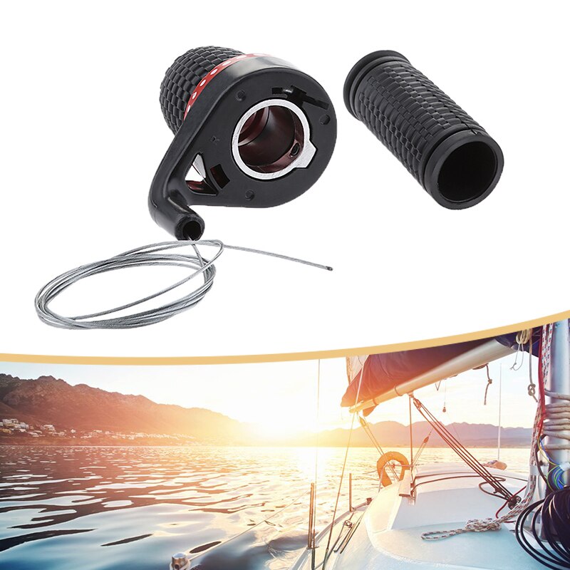 Juego de acelerador de giro para barco, palanca de acelerador de 4 tiempos, 6HP, Motor fueraborda de yate marino, agujero de 21mm, accesorios marinos, 1 Juego