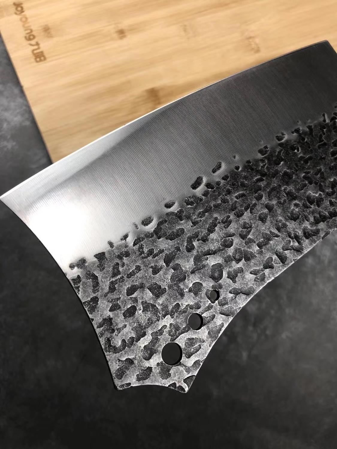 Handgemachte Geschmiedet Butcher Chef Messer mit Messer Mantel Hohe Carbon Verkleidet Stahl Chinesischen Küche Messer Mit Full Tang Griff