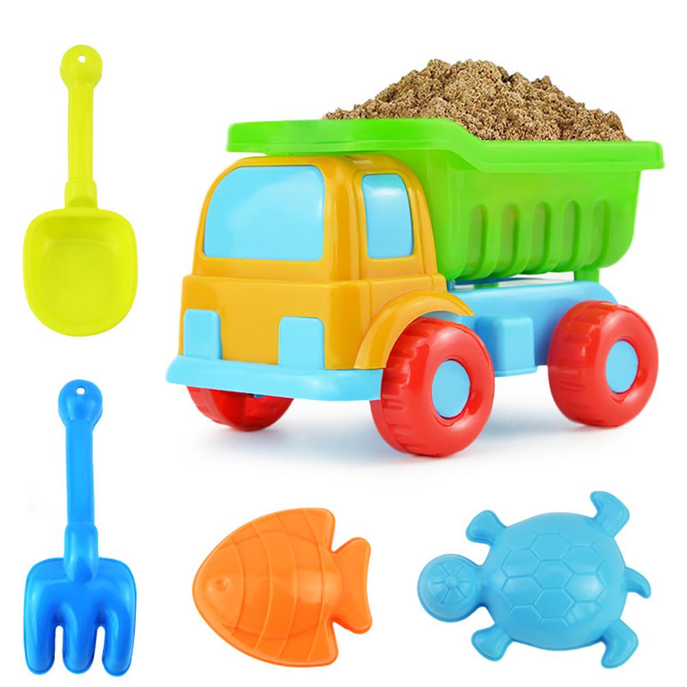 5 stk / sæt strand lastbil rive dyr forme kit sandkasse pool legetøj – Grandado