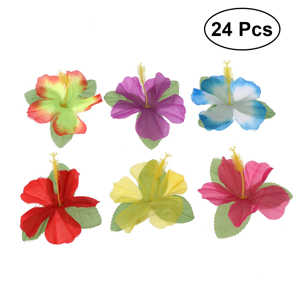 24 st hawaii blommor hibiskus mutabilis färgglad levande konstgjord blomma faux blomma för fest bord dekor bankett bröllop