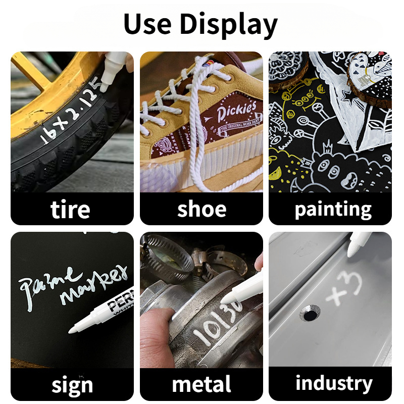 1/3/6 szt. Białe Markery Pisaki Akrylowe robić Malowania Kamieni Ceramiki Szkła Opon Metalu Płótna Wodoodporne Malowanie Białe Markery
