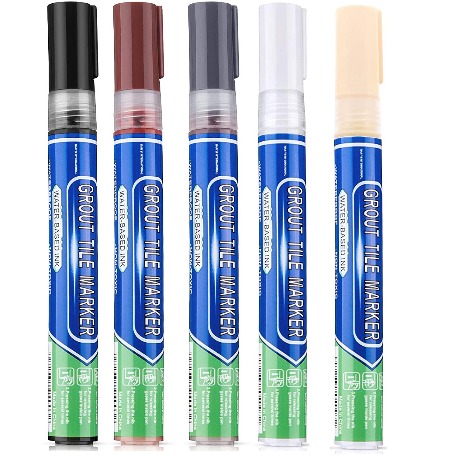 Grout Wall Pen Tile Paint Markers Grout Repair Pen Sealer Pen for Bathrooms Kitchen Porch Patio Repair Refresh