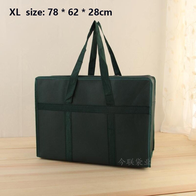 Oversized woven bag moving bag Oxford cloth luggage packing bag waterproof storage snakeskin bag thick non-woven bag: ArmyGreen XL