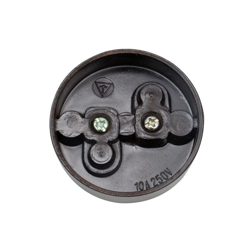 Retro Toggle Switch Flat Circular Light Switch Wall-mounted Single Control Light Switch 250V 6A Electrical Switch