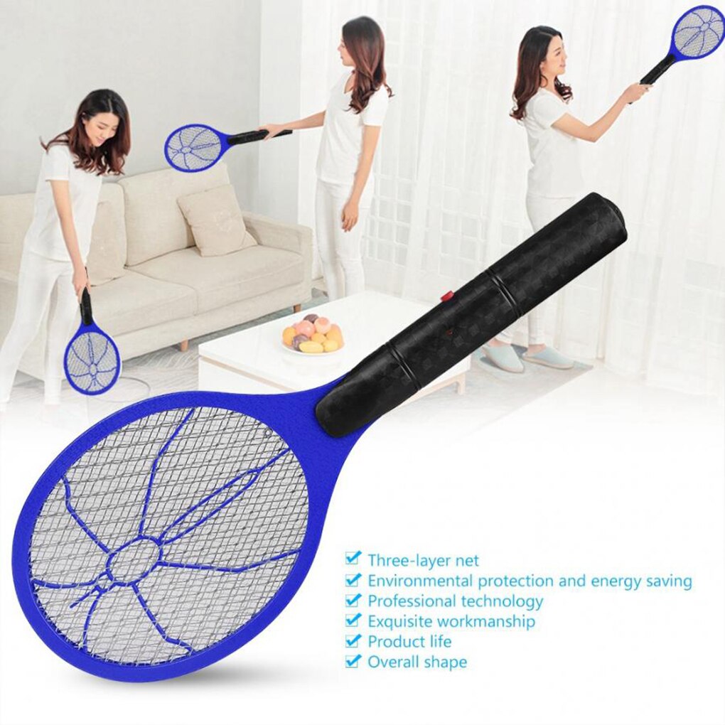 Raquette Électrique Anti-Moustiques - Rechargeable USB, 3800V, Pour Intérieur Et Extérieur, Tue Insectes