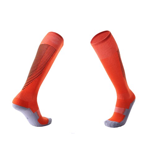 Wintersport skisokken heren dames thermische ski lange sokken outdoor mtb fietsen hardlopen voetbal kousen zwart rood: Oranje