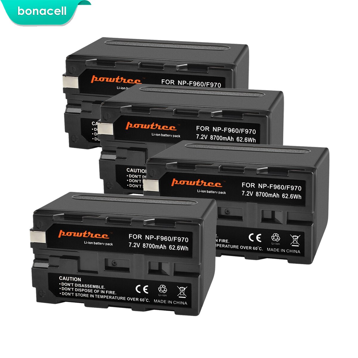 Bonacell 7.2V 8700mAh NP-F960 NP-F970 NP F960 F970 F950 Battery For Sony PLM-100 CCD-TRV35 MVC-FD91 MC1500C L10