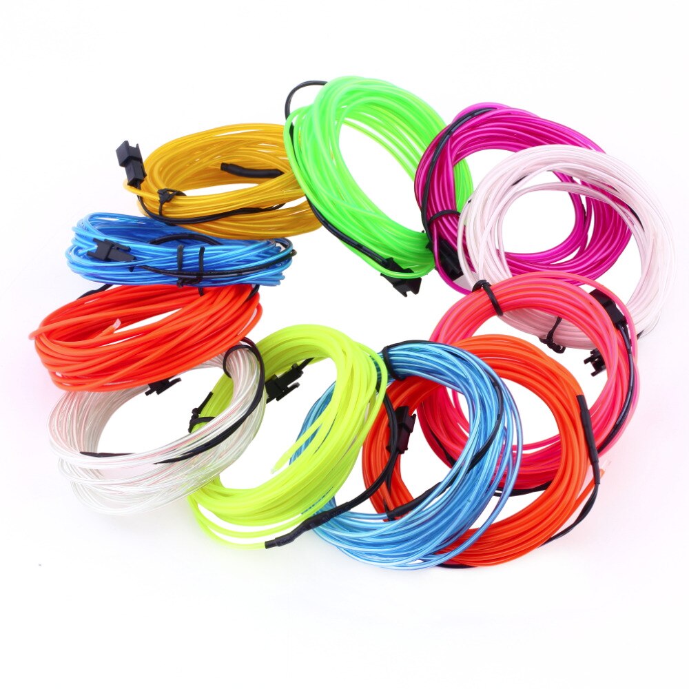 Chaude 1 pièces 3M Flexible EL fil néon pour danse fête voiture décor + contrôleur Festival robe fantastique